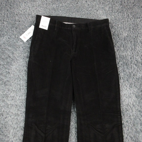 Roundtree & Yorke Mens 36x32 Black Luxury Corduroy CoreComfort Pants 36x30* NWT - Picture 4 of 16